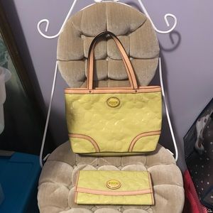 Patent Leather Coach Purse with matching wallet